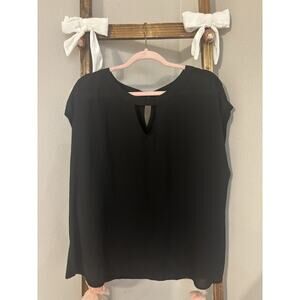 Stitch Fix Papermoon Black Keyhole Lightweight Blouse Size 1X